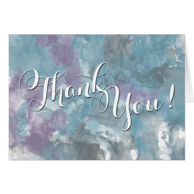 CARTÃO HIBISCUS WEDT STORM BLUE WATERCOLOR (Frente horizontal)