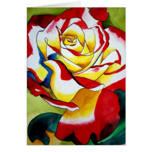 Cartão híbrido vermelho do dia das mães da flor