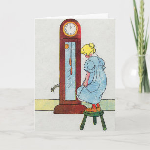 Cartão Hickory, Dickory, Mãe Dock Goose Nursery Rhyme