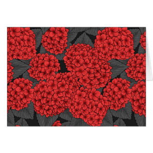 Cartão Hidrangea vermelha