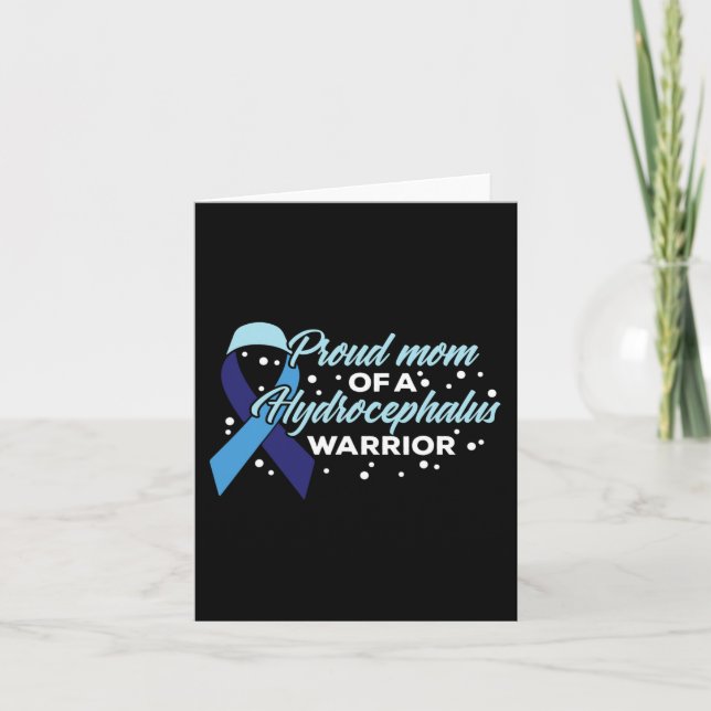 Cartão Hidrocefalia Consciência Orgulhosa Mãe De Um Hidro (Frente)