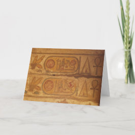 Cartão Hieroglifos Faraônicos, imagem do Templo de Karnak