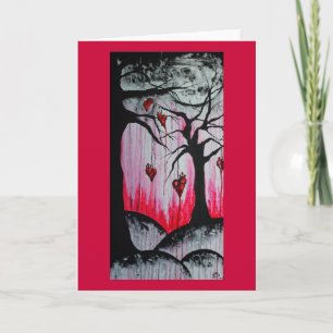 Cartão High and Dry Heart Trees Orig Art Greeting Card
