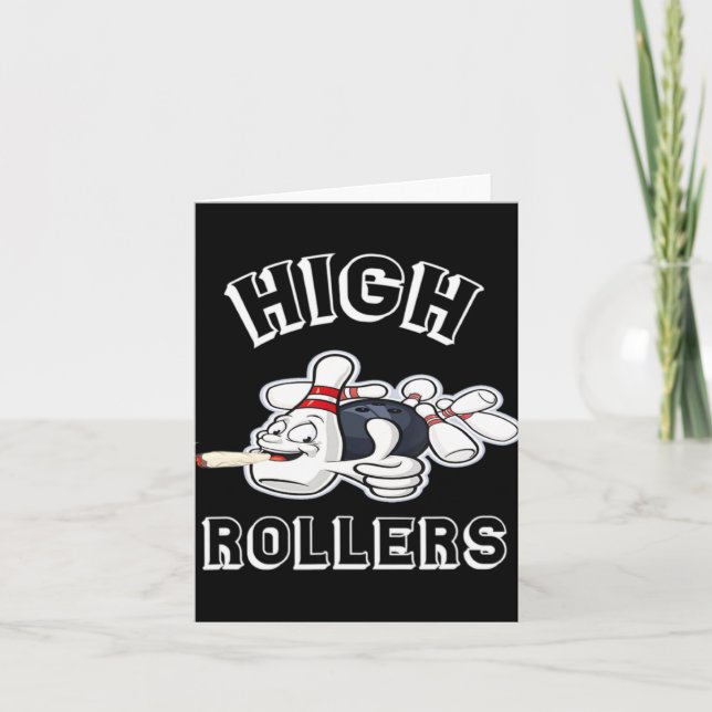 Cartão High Rollers Matching Bowling T Shirt  (Frente)