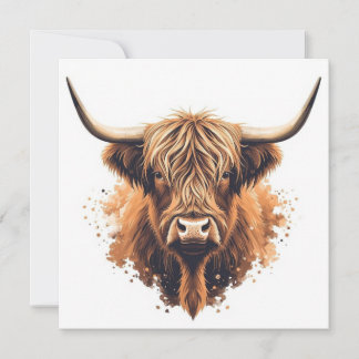 Cartão Highland Coo Greeting Card - 