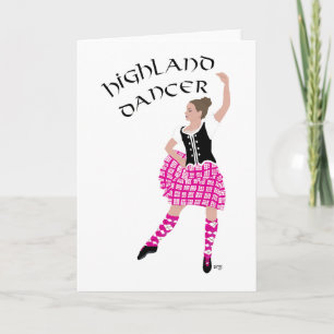 Cartão Highland Dancer Pink