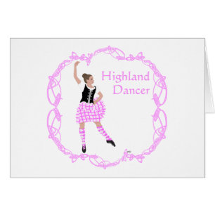 Cartão Highland Dancer Pink Aboyne