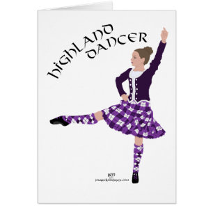 Cartão Highland Dancer Purple