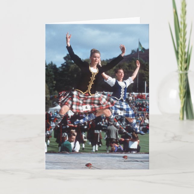 Cartão Highland Dancing (Frente)