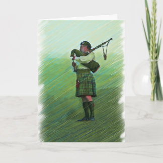 Cartão Highland Morning Music Bagpipe Greeting Card
