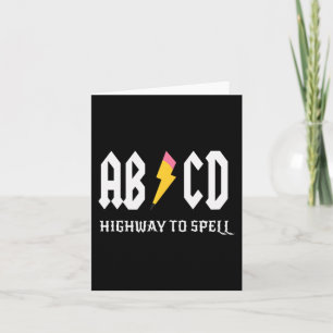 Cartão Highway To Spell Pencil Teacher Amp; Estudante Bra