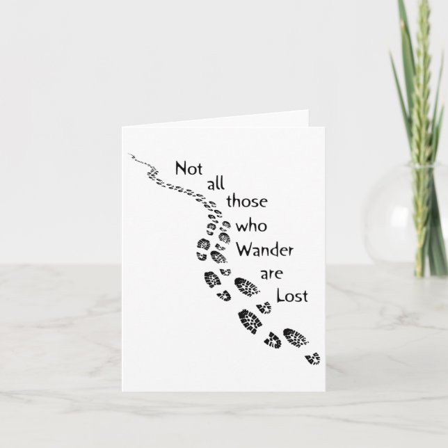 Cartão Hiker Nem Todos Aqueles Que Vagueiam Estão Perdido (Frente)
