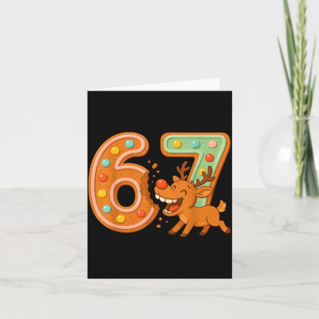 Cartão Hilarious 67 Christmas Cookies Rudolph Reindeer Jo (Frente)