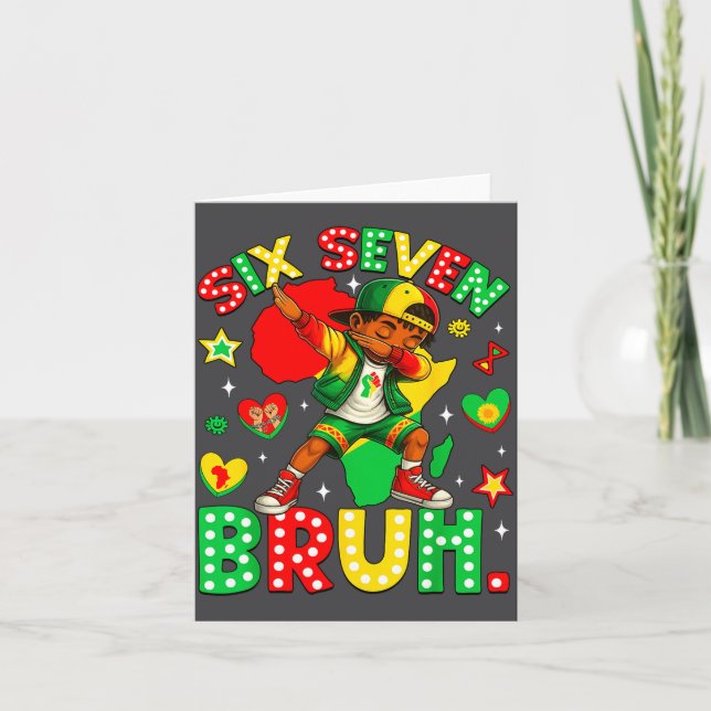 Cartão Hilarious Bruh History Dabbing 67 African American (Frente)