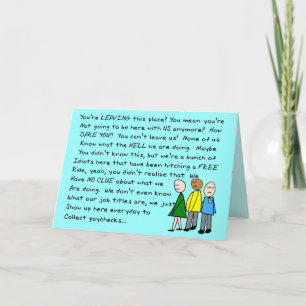 Cartão Hilarious Group  Co-Worker Leaving Card