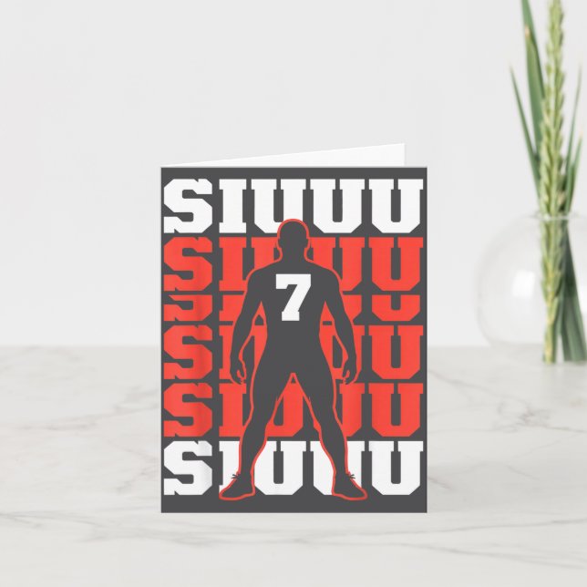 Cartão Hilarious s Soccer Fan Lovers Siuuuu Soccer Player (Frente)