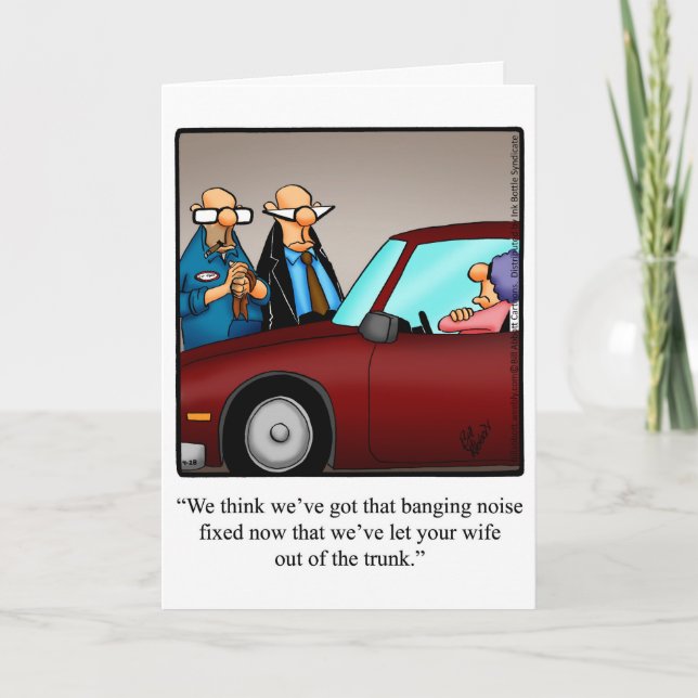 Cartão Hilarious Wedding Anniversary Greeting Card (Frente)