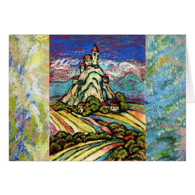 Cartão Hill Castle Fantasy (Frente Horizontal)