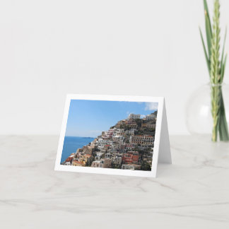 Cartão Hill-side Town of Positano on Amalfi Coast, Italy