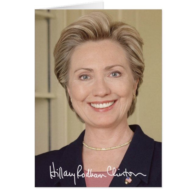 Cartão Hillary Clinton (Frente)