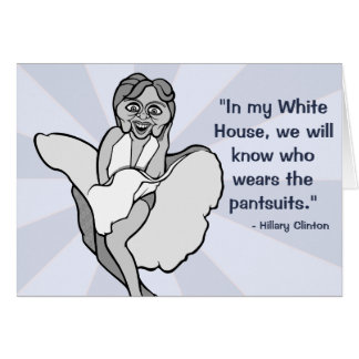 Cartão Hillary Clinton como Marilyn Monroe