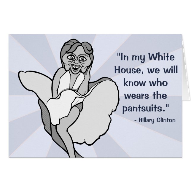 Cartão Hillary Clinton como Marilyn Monroe (Frente Horizontal)