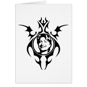 Cartão Hillary Clinton design tribal