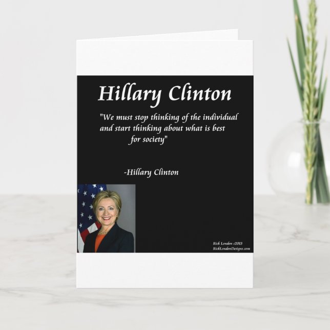 Cartão Hillary Clinton "Individuals" Quote (Frente)