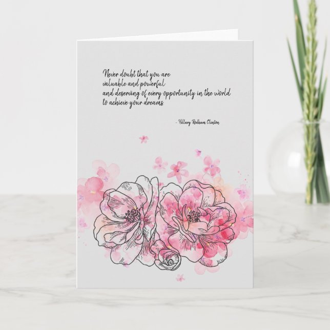 Cartão Hillary Clinton Nunca Duvide da Placa de Vazio de  (Frente)