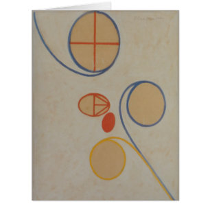 Cartão Hilma Af Klint, Estrela de Sete Pontos No2, Abstra