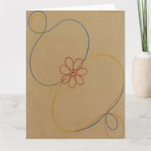 Cartão Hilma Af Klint, Estrela de Sete Pontos No5, Abstra