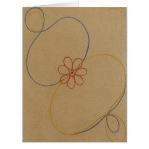 Cartão Hilma Af Klint, Estrela de Sete Pontos No5, Abstra