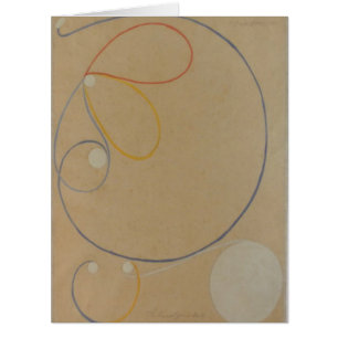 Cartão Hilma Af Klint, Estrela de Sete Pontos No7, Abstra