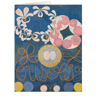 Cartão Hilma Af Klint, O Dez Maior No1, Abstrato Art