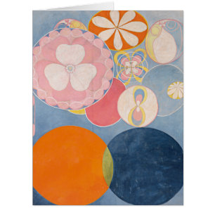 Cartão Hilma Af Klint, O Dez Maior No2, Abstrato Art