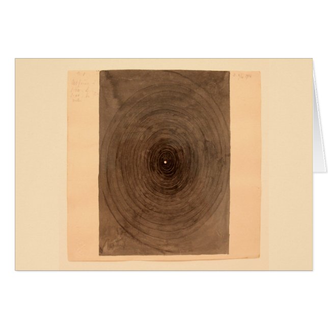 Cartão Hilma Af Klint, The Parsifal No.1 , Abstract Art (Frente Horizontal)