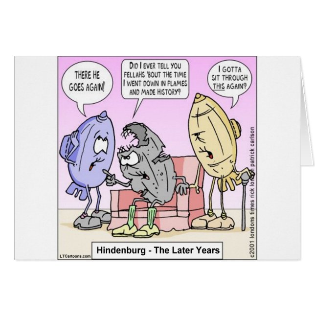 Cartão Hindenburg Os Últimos Anos Rick Londres Engraçado (Frente Horizontal)