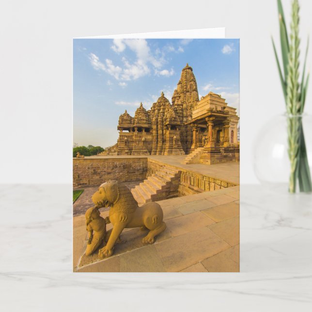 Cartão Hindu Temples at Khajuraho (Frente)