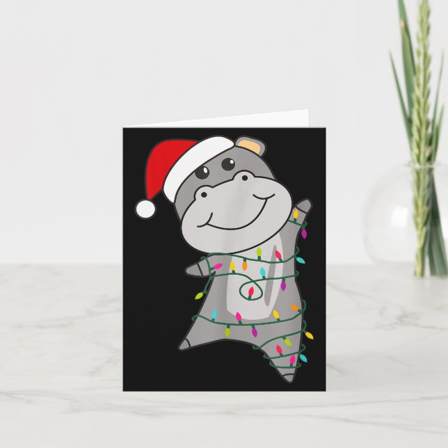 Cartão Hip Happy Christmas Fairy Lights Sweet Animals Hip (Frente)