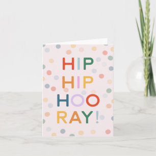 Cartão Hip Hip Hooray! Parabéns - Trabalho doméstico