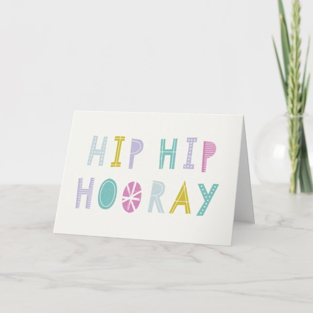 Cartão Hip Hip Horay Birthday Card - Limão (Frente)