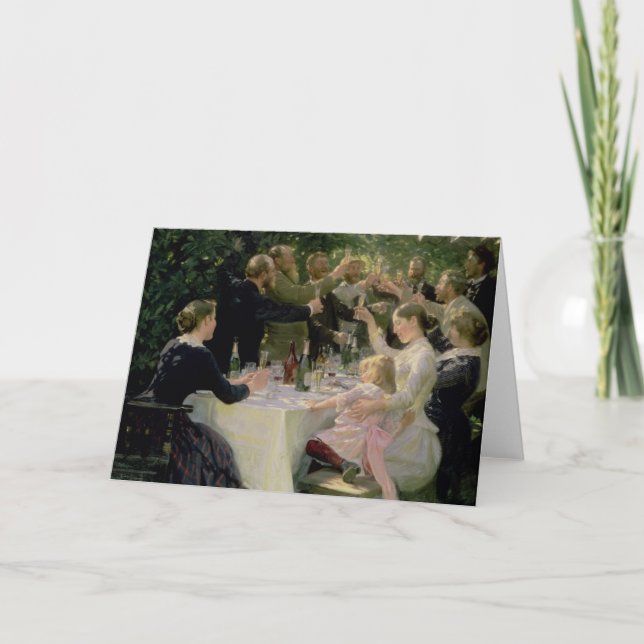 Cartão Hip Hip Hurrah! Artists' Party at Skagen, 1888 (Frente)