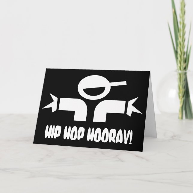 Cartão Hip Hop Birthday Wishes Card (Frente)