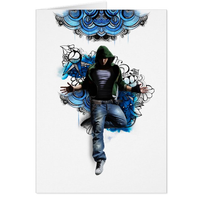 Cartão Hip hop dancer (Frente)