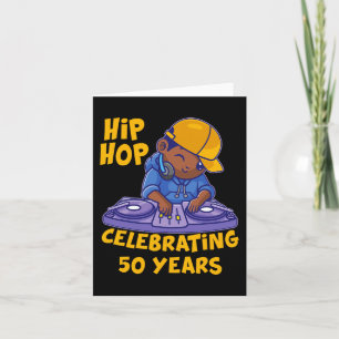 Cartão Hip Hop Music 50º Aniversário Black History Dj Da