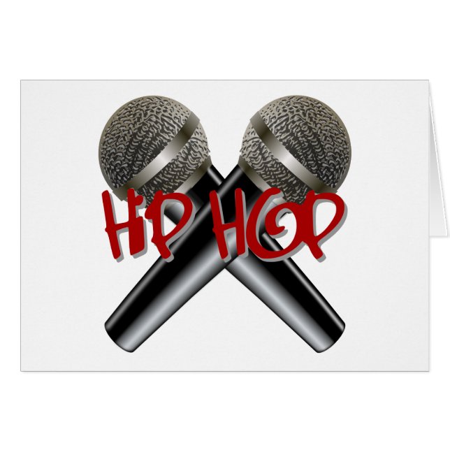 Cartão Hip Hop - o rap DJ do mc bate o r&b dos grafites (Frente Horizontal)