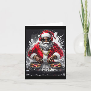Cartão Hip Hop Papais noeis Dj Natal