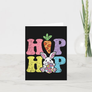 Cartão Hip Hop Páscoa Coelho Caçador de Ovos Primavera