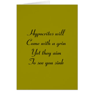 Cartão Hipócritos