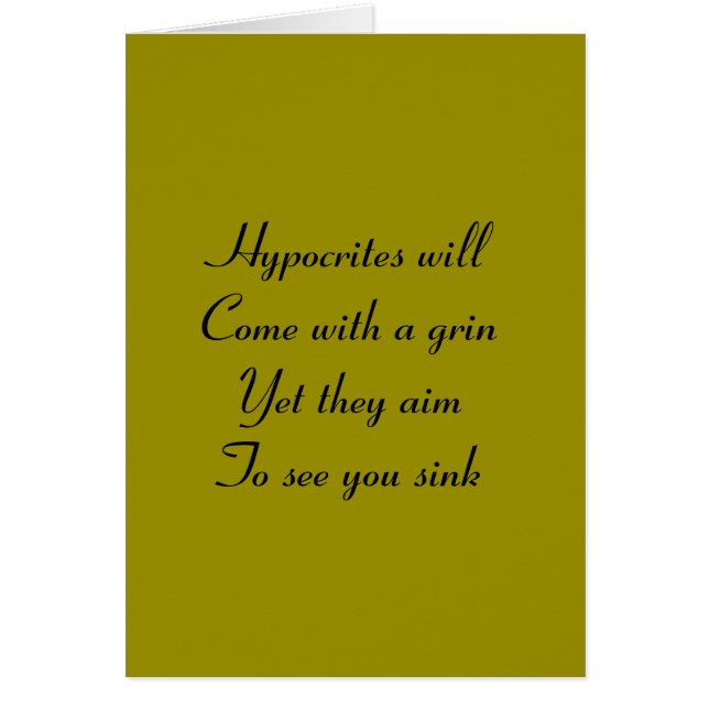 Cartão Hipócritos (Frente)